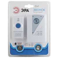 Звонок беспроводной аналоговый Эра С41 Белый картинка 